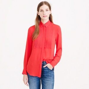 J. Crew Drapey Tuxedo Button Blouse